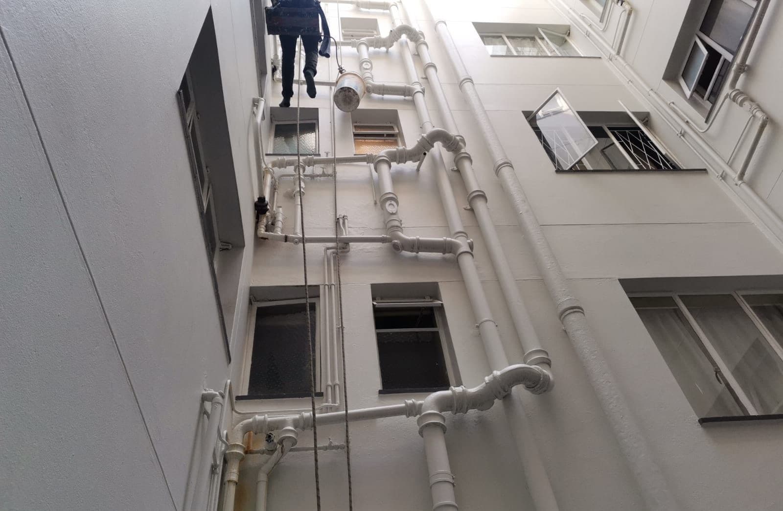Plumbing work on a multi-storey block in Summerstrand