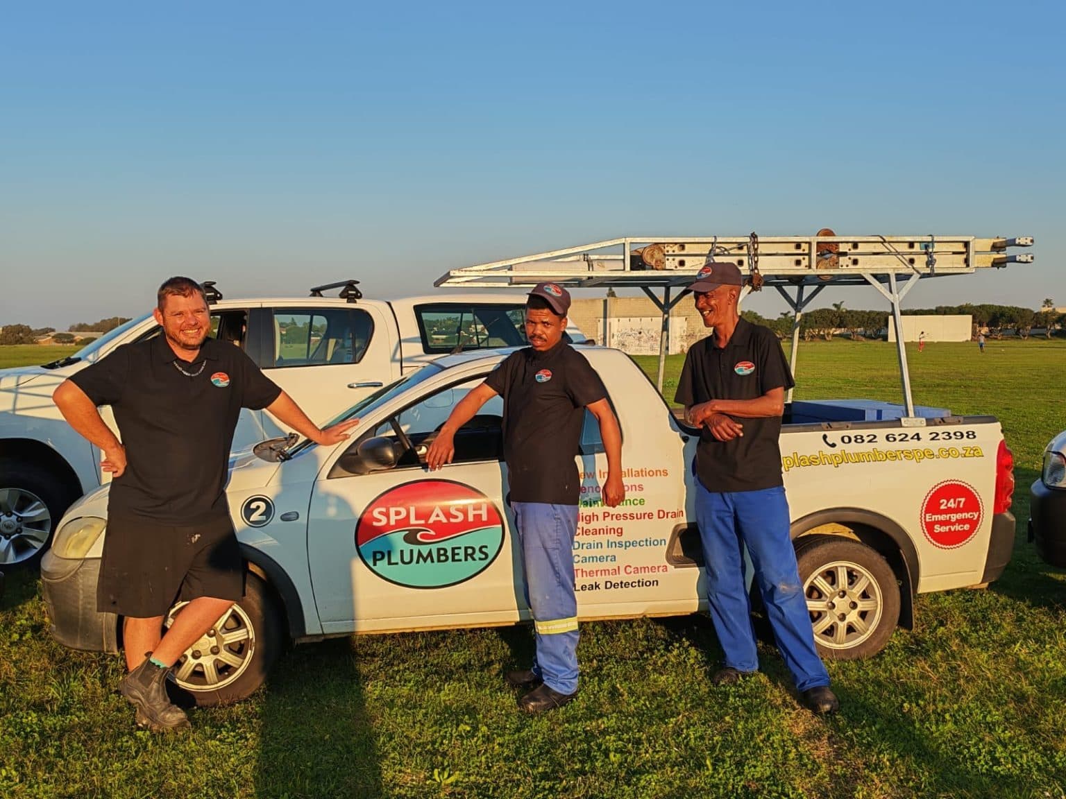 Splash Plumbers team B2 — Michael, Elrico & Sipho