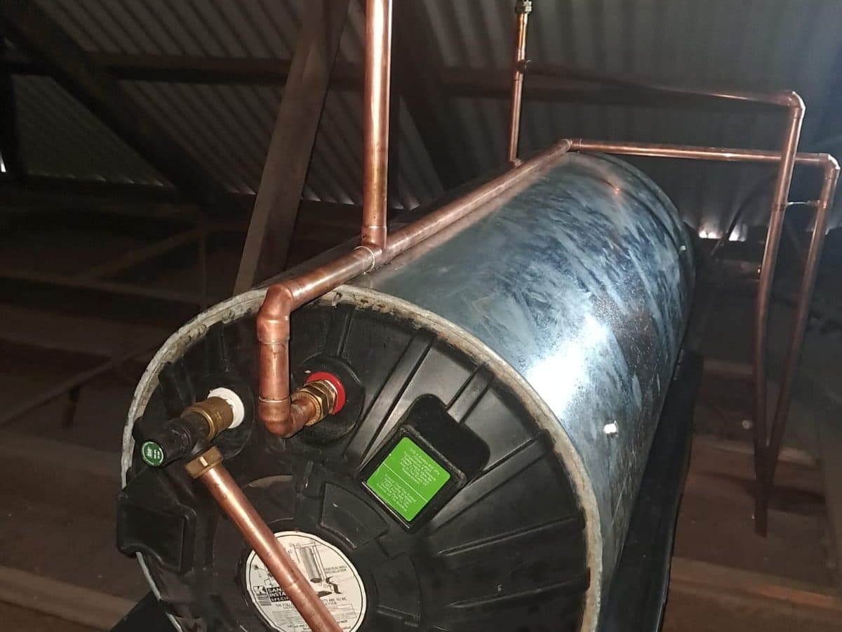 New geyser cylinder with copper pipework
