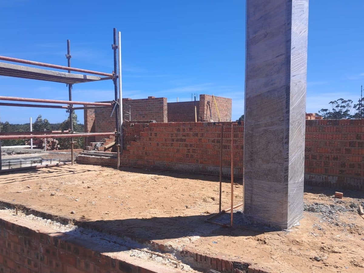 Building work in progress on a new structure